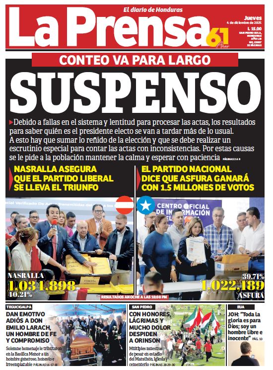 Jueves, 04 de Diciembre de 2025