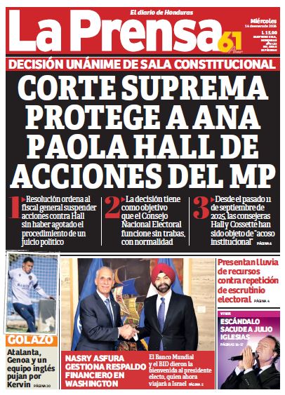 Miércoles, 14 de Enero de 2026