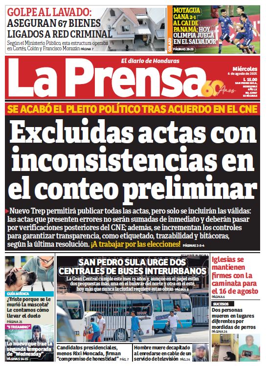 Miércoles, 06 de Agosto de 2025
