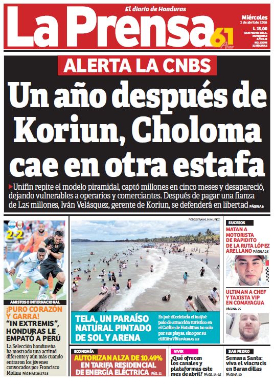 Miércoles, 01 de Abril de 2026